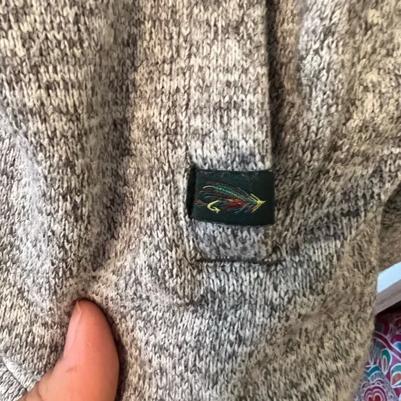 Orvis Men's Fleece Sherpa Lined Quarter Zip Pullover Sweater - Picture 10 of 10